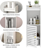 Narrow Bathroom Storage Cabinet, 4-Tier Slim Organizer - Image 7
