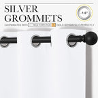 NICETOWN White Samll Window Blackout Curtain Panels, 50% Light Blocking Curtains - Image 3