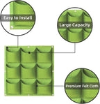 Hanging Planting Grow Bags, 9 Pockets Hanging Vertical Wall Planter Wall - Image 4