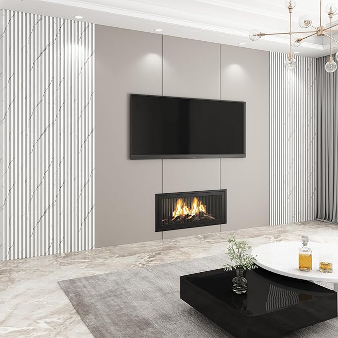 8-Pack WPC Wall Panels 118’’ x 6.1’’ 3D Slat Wall Panel Acoustic Wall Paneling - Image 5