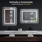 24"x32" LED Bathroom Mirror - Image 9
