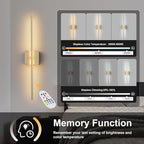 KARTOOSH 28.3 Inch 9 RGB Color Battery Operated Wireless Wall Sconces Set of Two - Image 6