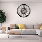 The B-Style Large Real Moving Gears Wall Clock 30 inch Rustic Retro Industrial - Image 6