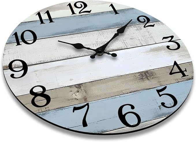 JoFomp 14 Inch Wall Clocks Battery Operated, Silent Non Ticking Wall Clock Wood - Image 5