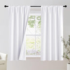 NICETOWN Bedroom 100% Blackout Curtains, 2 Panels, 42 by 54, Snow White by NICETOWN