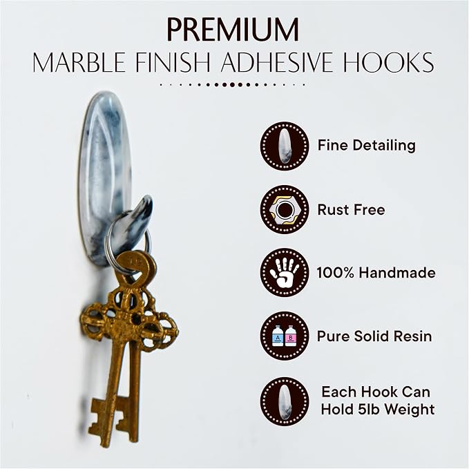 Indian Shelf Decorative Resin Adhesive Wall Hooks - Image 4