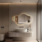 55″x31.5″ Modern Irregular LED Bathroom Mirror - Image 3