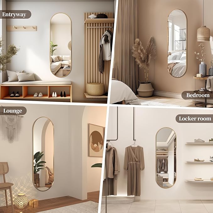 Oval Full Length Mirror, Ultra-Clear Explosion-Proof Dressing Mirror, Simple - Image 7