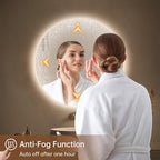 LOVESPEJO 30 Inch Round Backlit Bathroom Mirror - Image 3