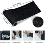 CRE8TIVE Black Glitter Wallpaper Border Peel and Stick Wall Border Sparkle - Image 8