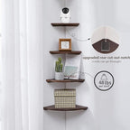 Corner Shelves, Floating Corner Shelf, Round End Wall Mount - Image 4