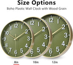 HZDHCLH Wall Clocks Battery Operated, Wall Clock Green Gold, 8 inch Wall Clock - Image 7