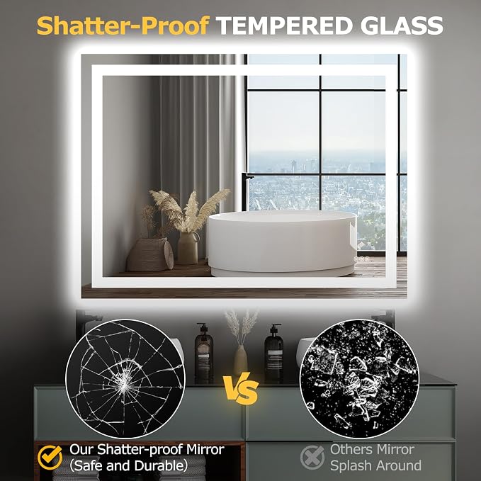 Hivone 48X36 LED Bathroom Mirror - Image 7