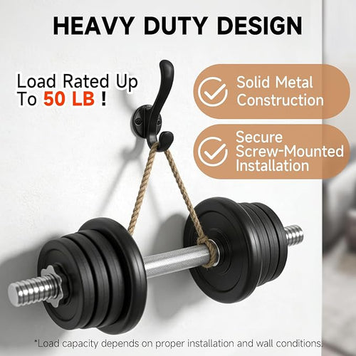 12 Pack Coat Hooks Wall Mount, Heavy Duty Wall Hooks - Image 2