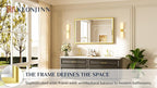 Keonjinn 48" x 30" Brushed Gold Bathroom Mirrors - Image 7