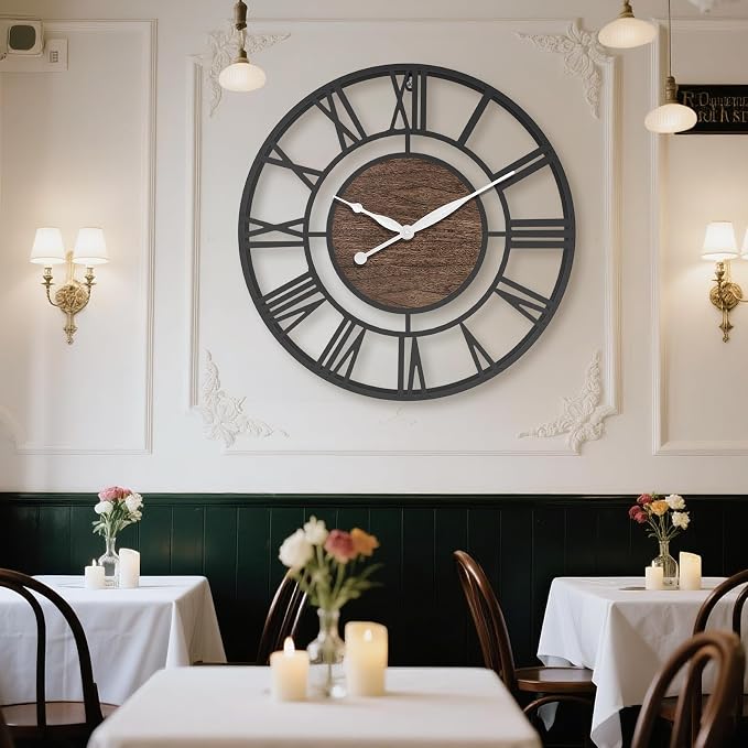 24 Inch Modern Decorative Metal Wall Clock - Image 8