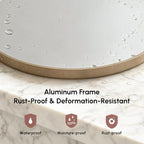 USHOWER Gold Bathroom Mirrors for Over Sink, 24 Inch Circle Mirror - Image 5