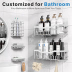 Shower Caddy 5 Pack, Adhesive Shower Organizer - Image 2