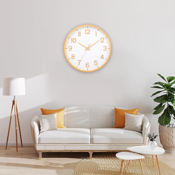 Wall Clocks Battery Operated 10 inch Modern Wall Clock, Silent Non Ticking Wall - Image 7