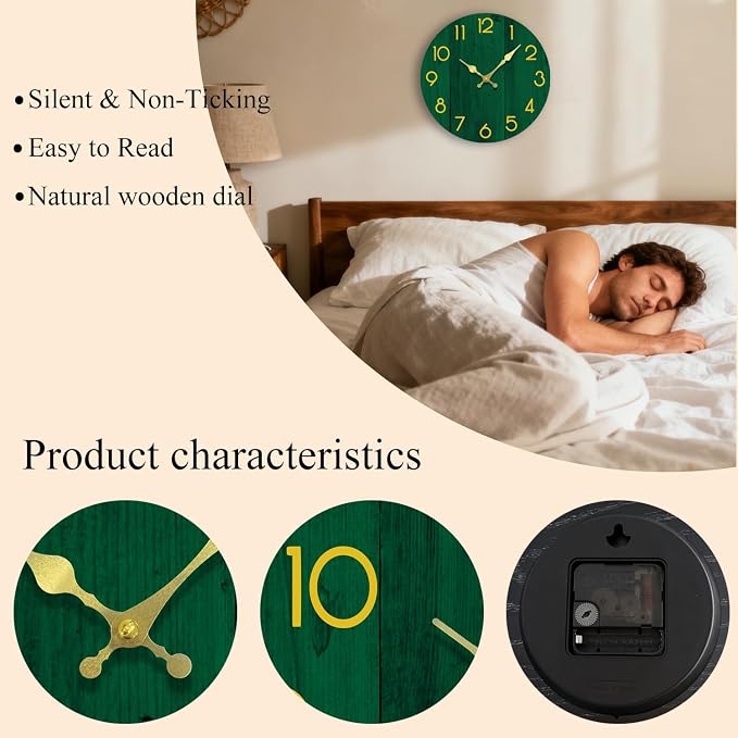 Wall Clock, Modern Wall Clocks Battery Operated, Silent Non Ticking Clock - Image 2