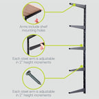 Delta Minimalistic Black Shelf Brackets Cycle, Holds Up to 480 lbs, Modern - Image 4
