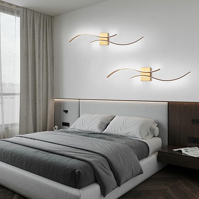 CANEOE Modern Wall Sconce, 39Inch Gold LED Wall Light Fixtures, 6000K Bathroom - Image 7