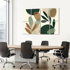 8 Pack Art Acoustic Panels Sound Absorbing Boho Botanical Leaf Orange Green - Image 7