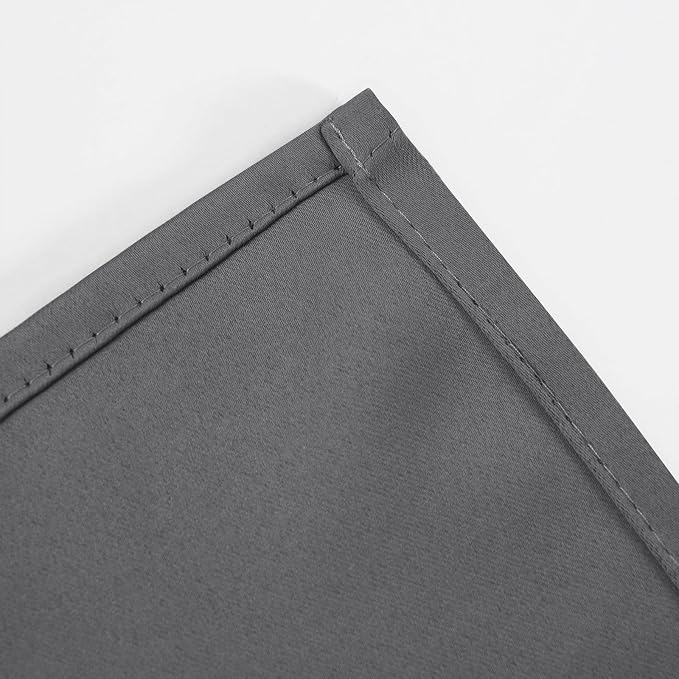 LEMOMO Blackout Curtains 52 x 90 Inch Long Frost Grey Curtains Set of 2 Panels - Image 7