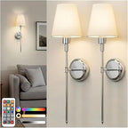 DORESshop Battery Operated Wall Sconce Set of 2, Wireless Wall Light Easy to by DORESshop