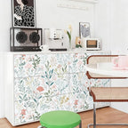 Froluya Floral Peel and Stick Wallpaper Boho Floral Contact Paper 16.9" x - Image 4