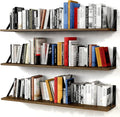Forbena Floating Book Shelves for Wall Set of 3, 36 Inches Long Wall Bookshelf by Forbena