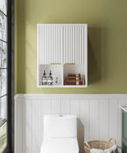 HAIOOU Fluted Bathroom Wall Cabinet - Image 2