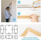Art3d Pre-Cut Wall Molding Set of 6 pcs, Ready-to-Assemble Wainscoting Panels - Image 7
