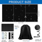 Magnetic Blackout Shades Temporary Blackout Curtains 100% Blackout Blind Window - Image 6