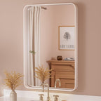 TETOTE 24 x 36 White Frame Mirror by TETOTE