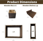 LaLaGreen Wooden Floating Shelves Wall Mounted Plant Shelf, Planter Boxes - Image 3