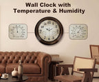 Vintage Wall Clock 13 Inch Quartz Silent Non-Ticking Analog Clock - Image 2