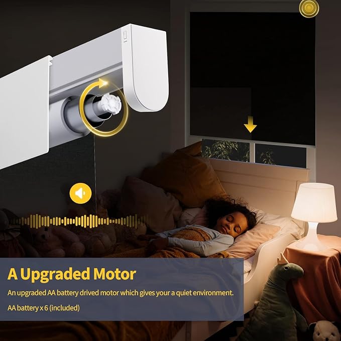 Motorized Blinds with Remote, Grasscloth Fabric Smart Blinds with Valance Cover - Image 4
