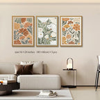 KISSFOX Framed Canvas Wall Art Abstract Floral Botanical Print Set of 3 Green - Image 2