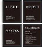 DSHFG Black Motivational Office Pictures Wall Decor Prints Set of 4, 8x10 by Unknown