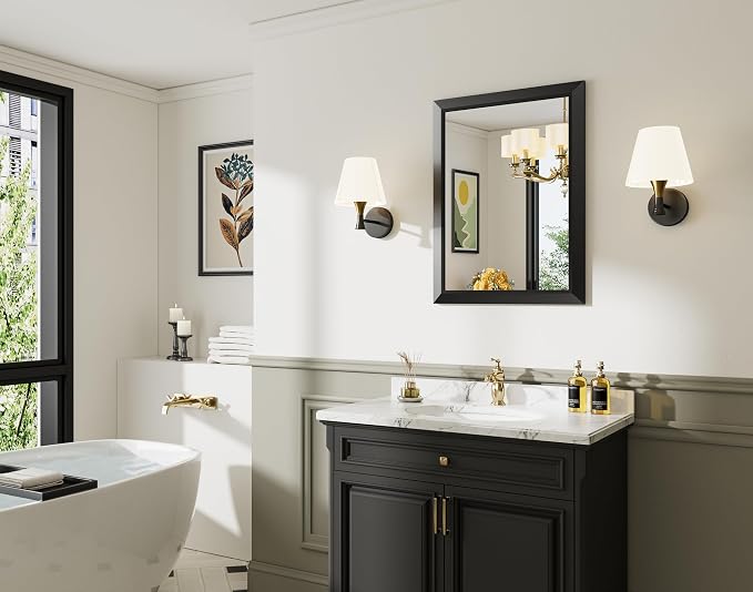 Briivue 22x30 Inch Black Bathroom Mirror - Image 9