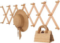 SCUNDA Wall Rack with 20 Hooks, Wooden Wall Expandable Coat Rack by SCUNDAHOME
