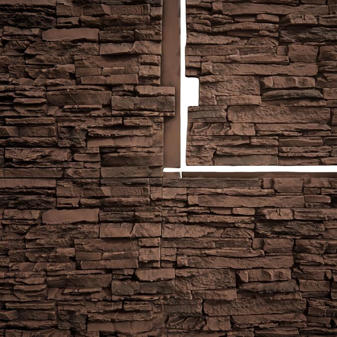 EverStone Canyon Ridge Faux Stone Panel, 45 3/4"W x 24 1/2"H x 1 1/4"D - Image 9