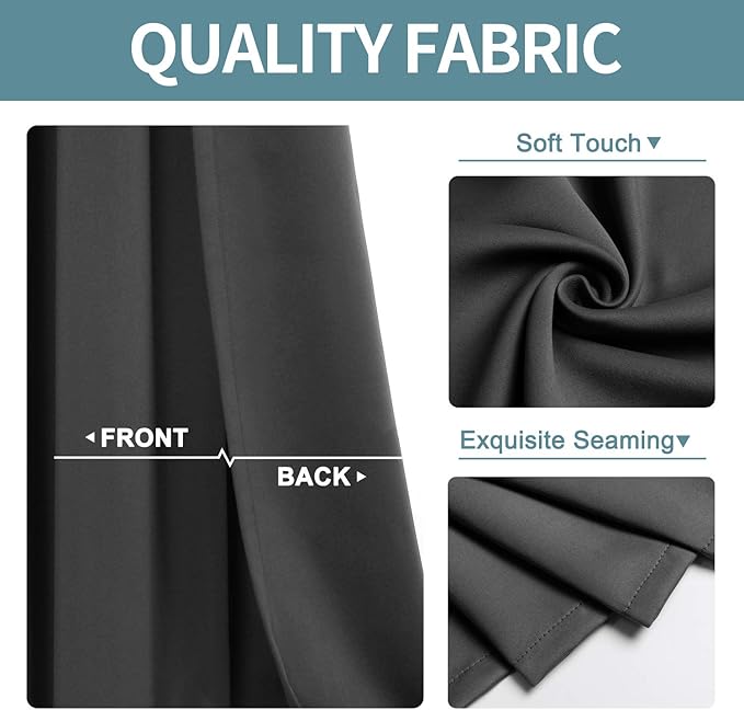 ChrisDowa Blackout Curtains 90 Inches Long - Image 2