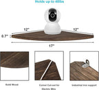 JORIKCHUO 12 inch Corner Wall Shelf, Round End Wall Mounted Floating Shelf - Image 3
