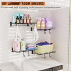 4 Pack Foldable Wall Shelf, Wall Mounted Garage Storage Shelves, Heavy Duty - Image 8