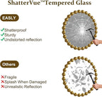 Easly Round Mirror for Wall, 32 Inch Gold Beaded Frame Decorative Vanity Mirror - Image 7