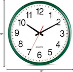Bernhard Products Hunter Green Wall Clock Silent Non Ticking - Image 2