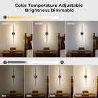 GvvooHome 28.3" Battery Operated Wall Sconces Set of 2, 360°Rotation - Image 2
