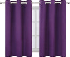 LEMOMO Purple Thermal Blackout Curtains/38 x 54 Inch/Set of 2 Panels Room - Image 2